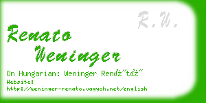 renato weninger business card